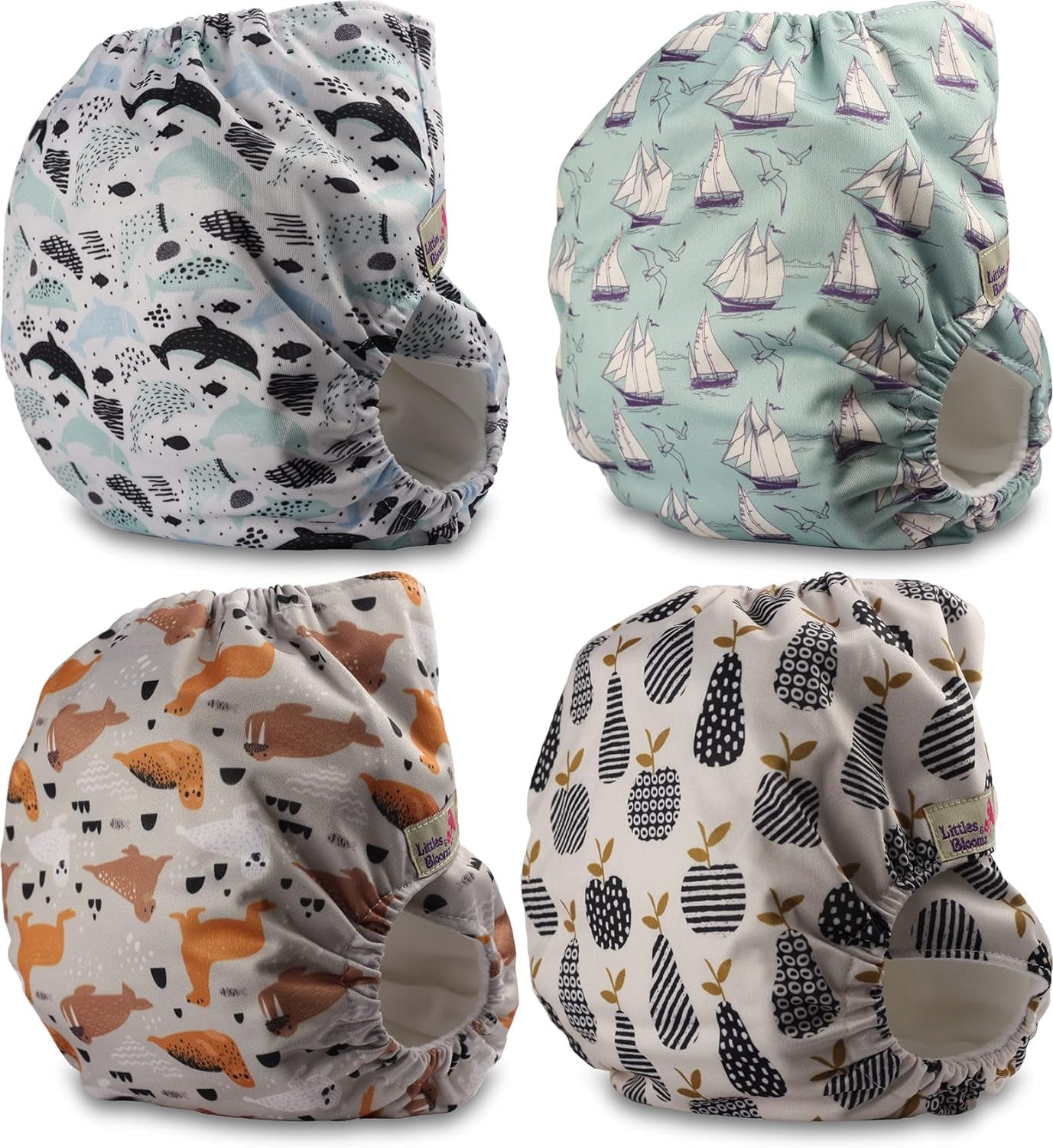 Littles and Bloomz FLP2-0406 Couche réutilisable à clip standard, 4 couches