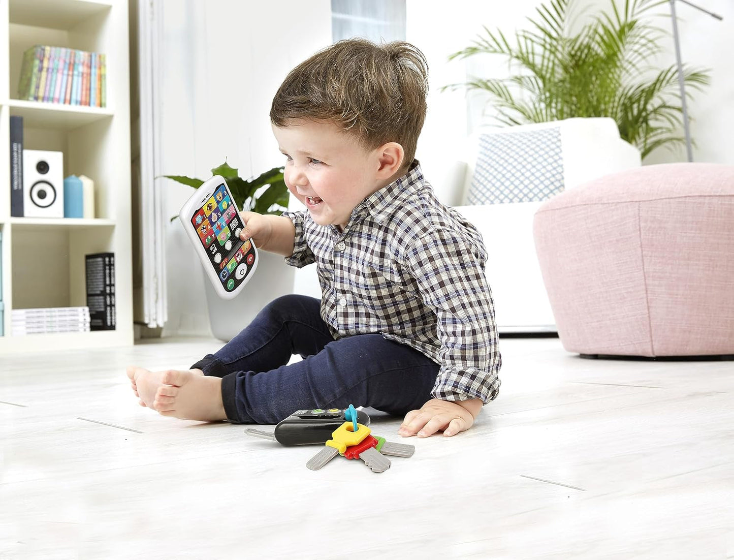 My Duo High-Tech Phone + Key - Un téléphone et une clé très réalistes. - Jouet pour plusieurs projets d'apprentissage à partir de 12 mois Bebe Naty Shop Toys