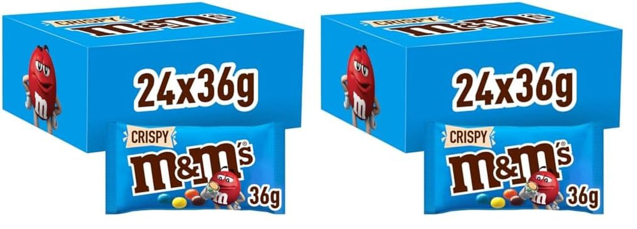 M&M's Peanut Chocolate Bulk Pack 24 x 45 g Lentilles au chocolat aromatisées aux cacahuètes Cadeau au chocolat (1080 g) Idéal comme friandise sur le thème du football