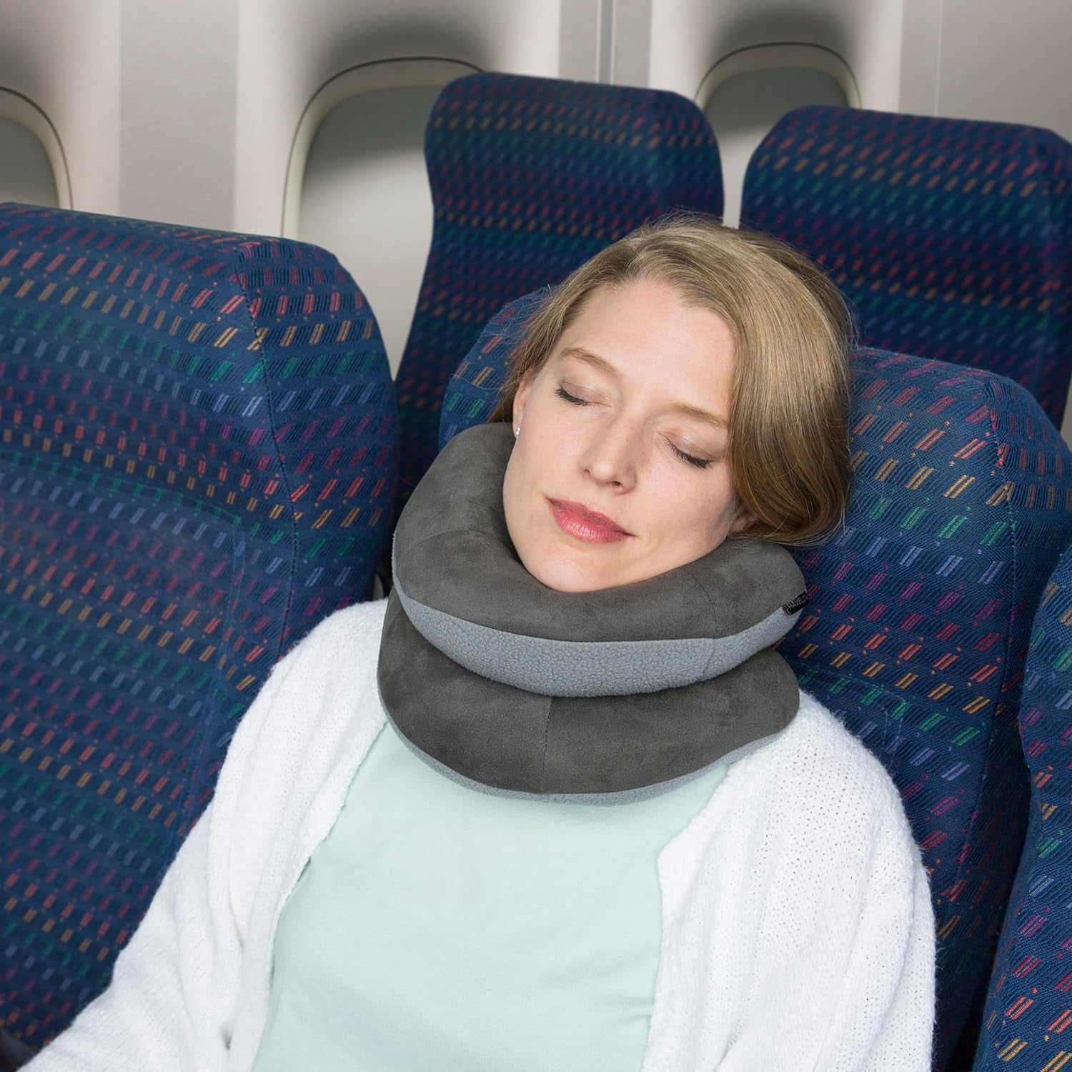 Coussin Wrap-N-Rest Deluxe, gris foncé/gris clair
