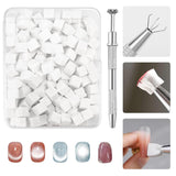 200 pièces Nail Art Schwamm Mit Metallgreifer,Nagelkunst Rendering Werkzeuge Mit Greifer,Éponge Nagel Pinsel,Nageldesign Zubehör Für Nail Art Rendering