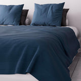 Soleil D'Ocre Adele, Housse Zigzag, Jeté du canapé, Polycoton, Bleu, 220 X 240 Cm Couettes et couettes Naty Shop Bleu 220 X 240 Cm