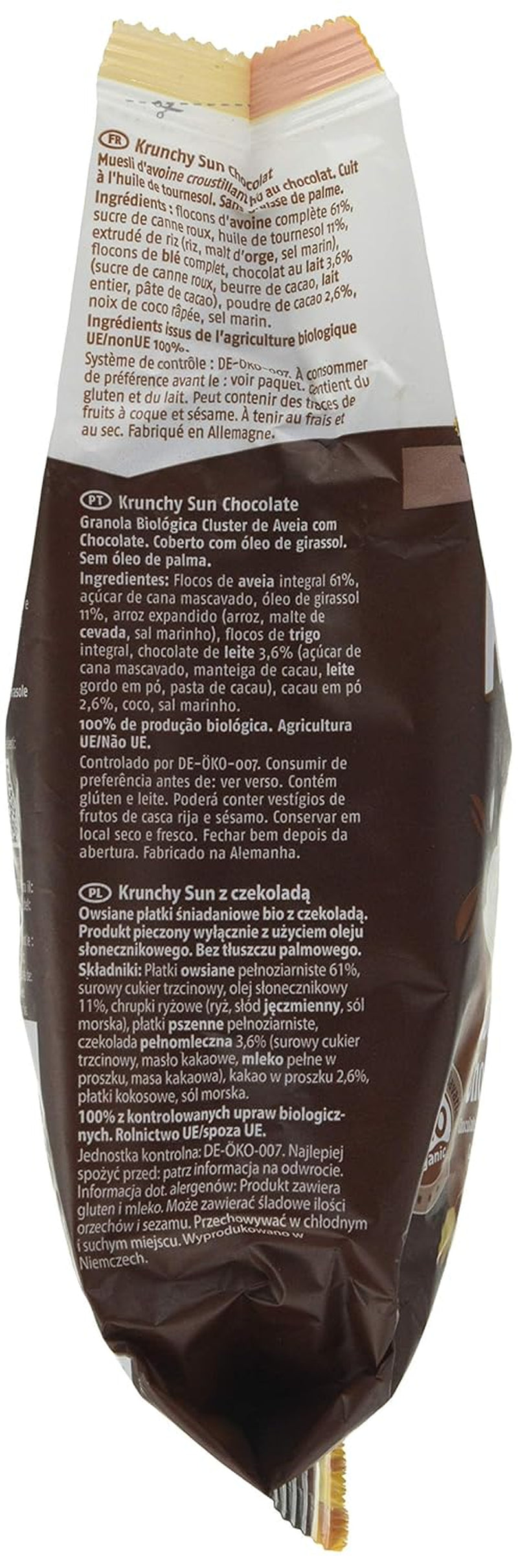 Barnhouse Krunchy Soleil | Muesli au chocolat | Écologique | Végétarien, 375 grammes