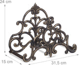 Relaxdays Support Tuyau Tuyau D'arrosage Look Vintage Tuyau Mural 20m Fonte Hauteur 24x31,5x15cm Bronze