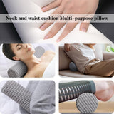 Rouleau de cou avec housse, oreiller de voyage en mousse à mémoire de forme 11 x 45 cm, oreiller cervical en peluche lavable par endroits pour soulager les douleurs cervicales, oreiller cervical pour la maison, le bureau, les voyages, le yoga, les oreillers orthopédiques cervicaux à cylindre rond Naty Shop