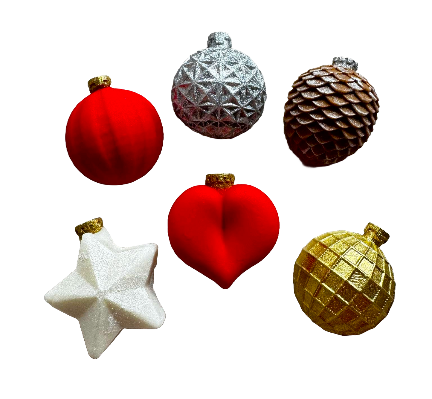Lot de 6 décorations comestibles en pâte à sucre, Globes de décoration en pâte à sucre Naty Shop