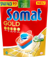 Pastilles Somat Gold pour lave-vaisselle (105 pastilles) Naty Shop Détergents de Cuisine 80 capsules -