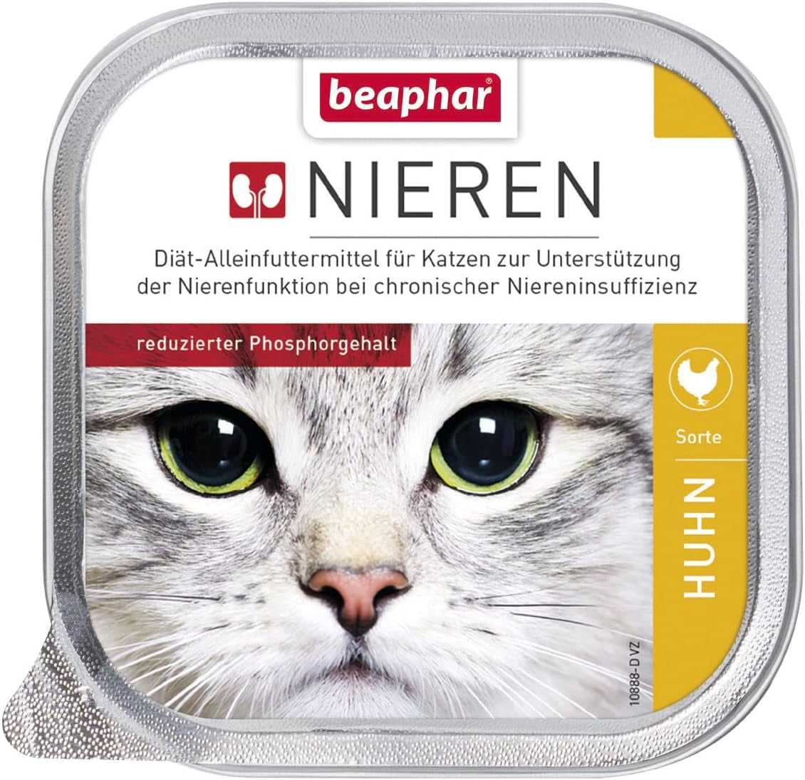 BEAPHAR - Régime rénal au poulet - Aliment complet pour chats souffrant d'insuffisance rénale chronique - Pour soutenir la fonction rénale - 100 g