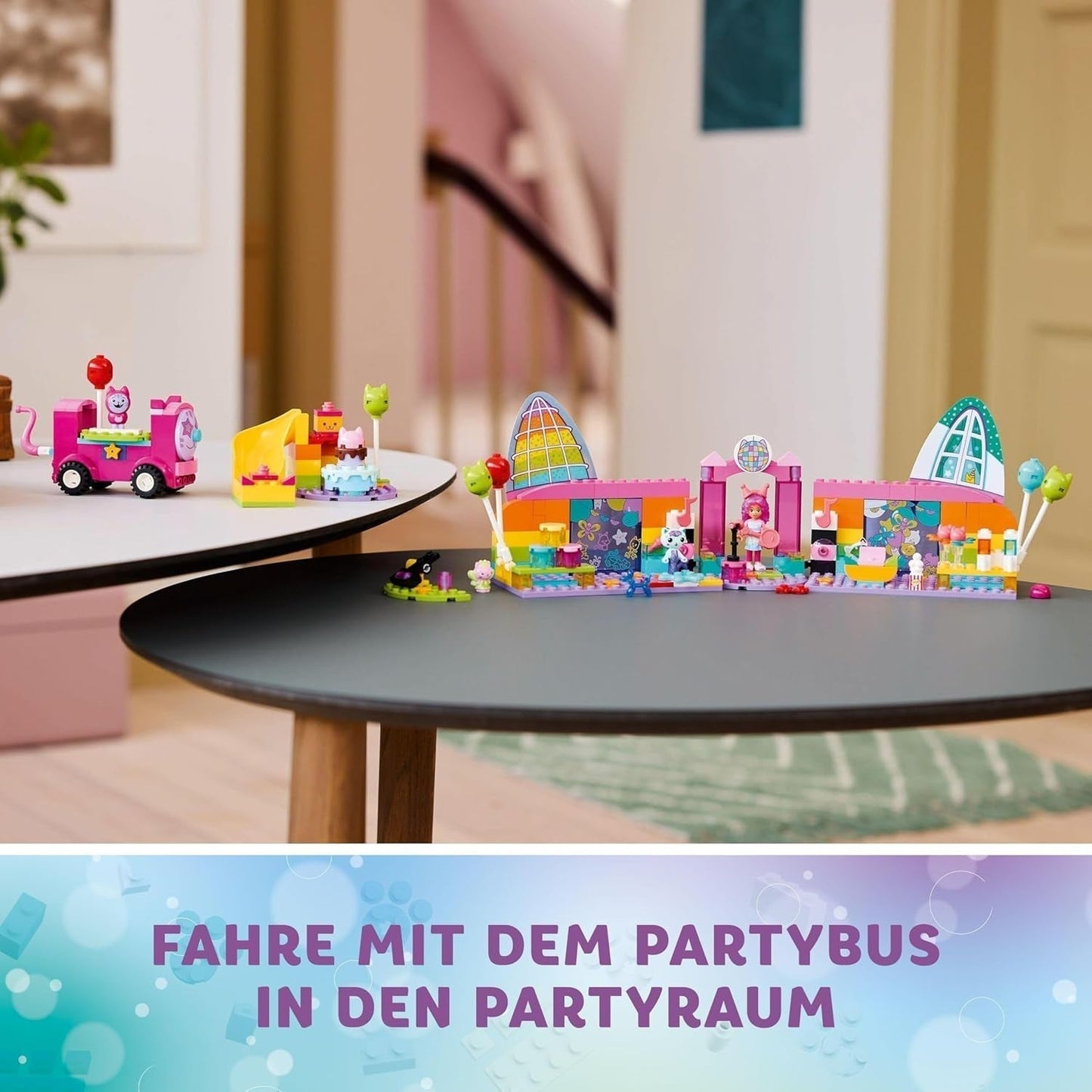 LEGO 4+ La maison de poupée de Gabby La salle de fête de Gabby, ensemble de jeu disco avec toboggan et figurines d'animaux pour un jeu de rôle créatif, cadeau pour filles et garçons à partir de 4 ans 10797 Jeux de construction Besuche den LEGO-Store