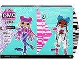 LOL Surprise OMG Fashion Doll 2er-Pack ROLLER CHICK & CHILLAX - Poupées exclusives avec 40 Überraschungen inkl. Tenues et accessoires - Ensemble de jeux 2 en 1 - Série 3 - Pour les enfants à partir de 4 ans