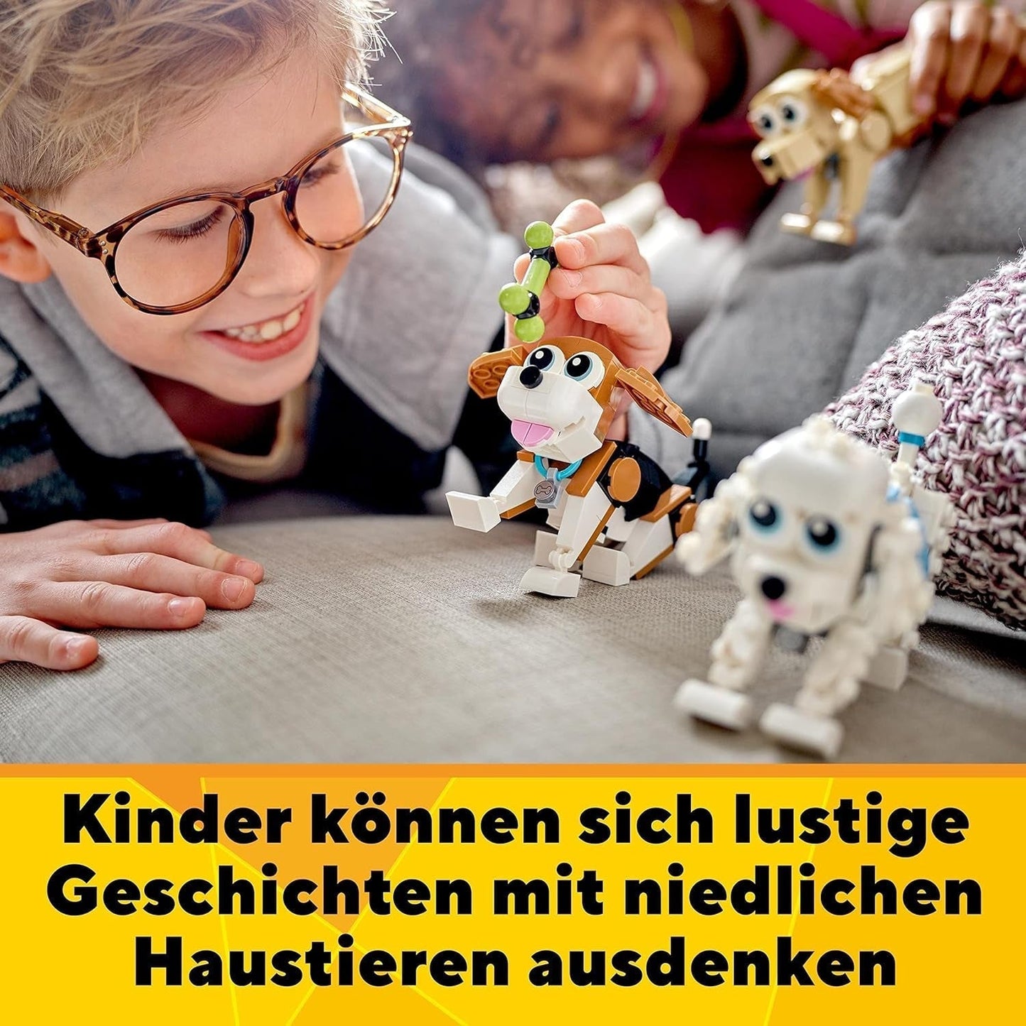 LEGO 31137 Creator Ensemble chien mignon 3 en 1 avec figurines d'animaux teckel, carlin, caniche et plus, jouet pour enfants à partir de 7 ans, cadeau pour les amoureux des chiens Besuche den LEGO-Store