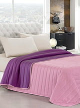 Linge de lit italien Estivo lit simple, linge, Aqua, 170 X 270 Cm Couettes et couettes Naty Shop Viola/Lilla 170 X 270 Cm