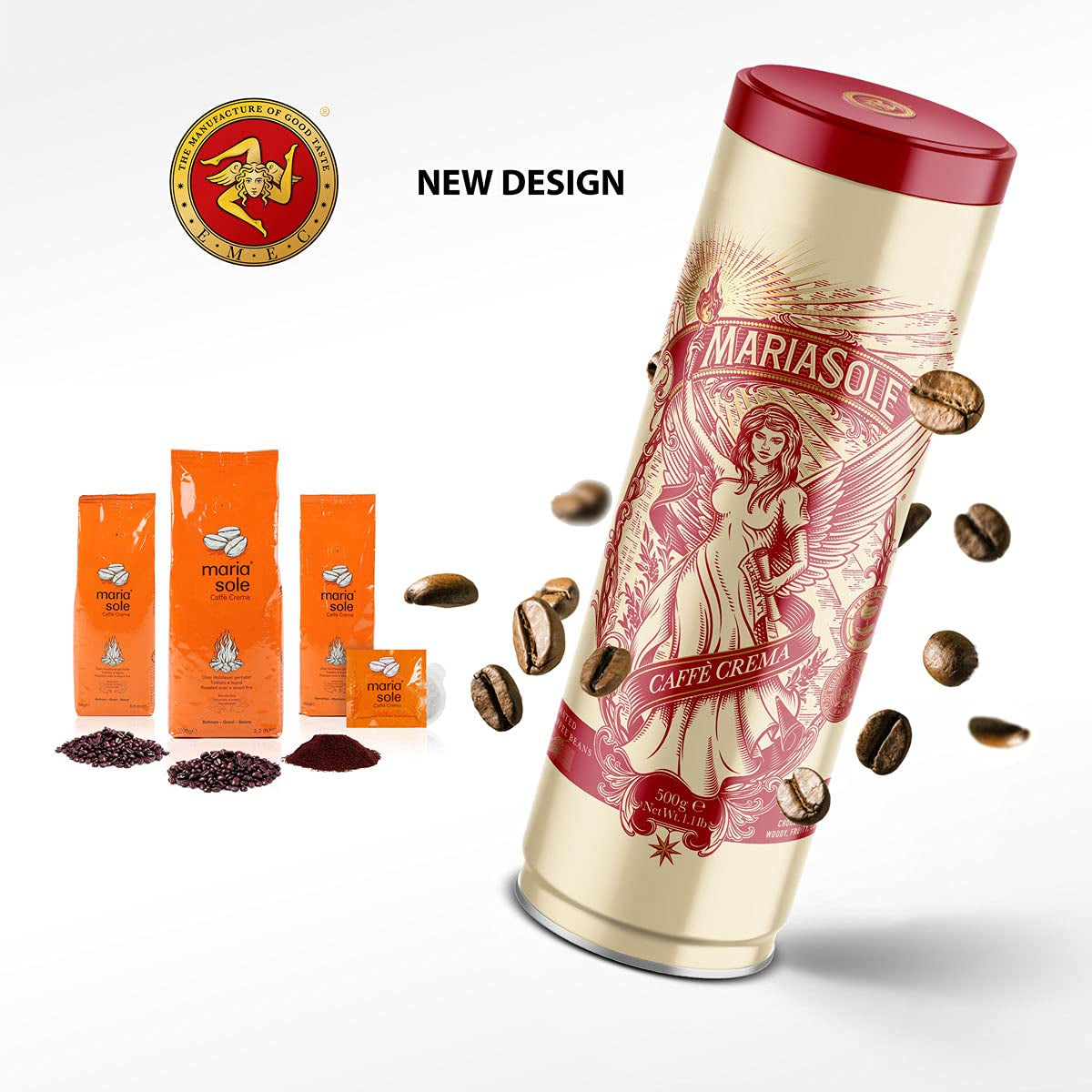 Caffè Crema 1 kg – Röstung traditionnel en Sicile sur feu de bois à la main – Machines à café haut de gamme pour automates et machines à café