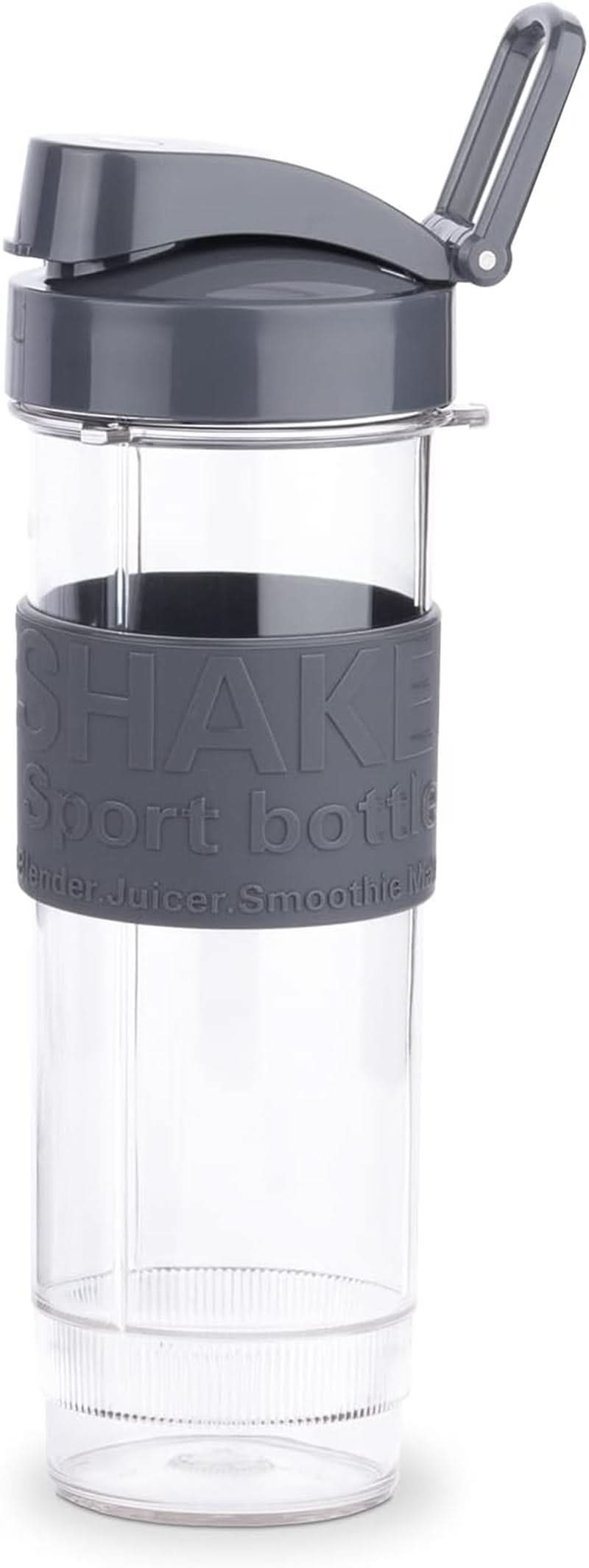 H.Koenig Smoothie Maker SMOO9 - Mini Robot Mixeur - Mini Blender - 300 Watt - 570 Ml - Edelstahl - 2 Kunststoffflaschen - Sans BPA, Grau Kitchen Naty Shop