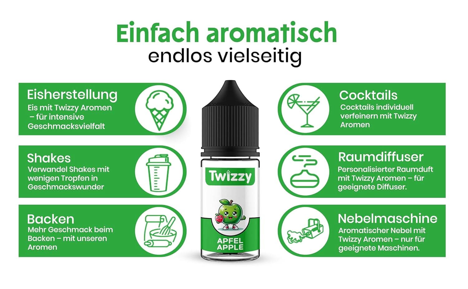 Twizzy, Arôme concentré Pomme, 30 ml Arômes Naty Shop