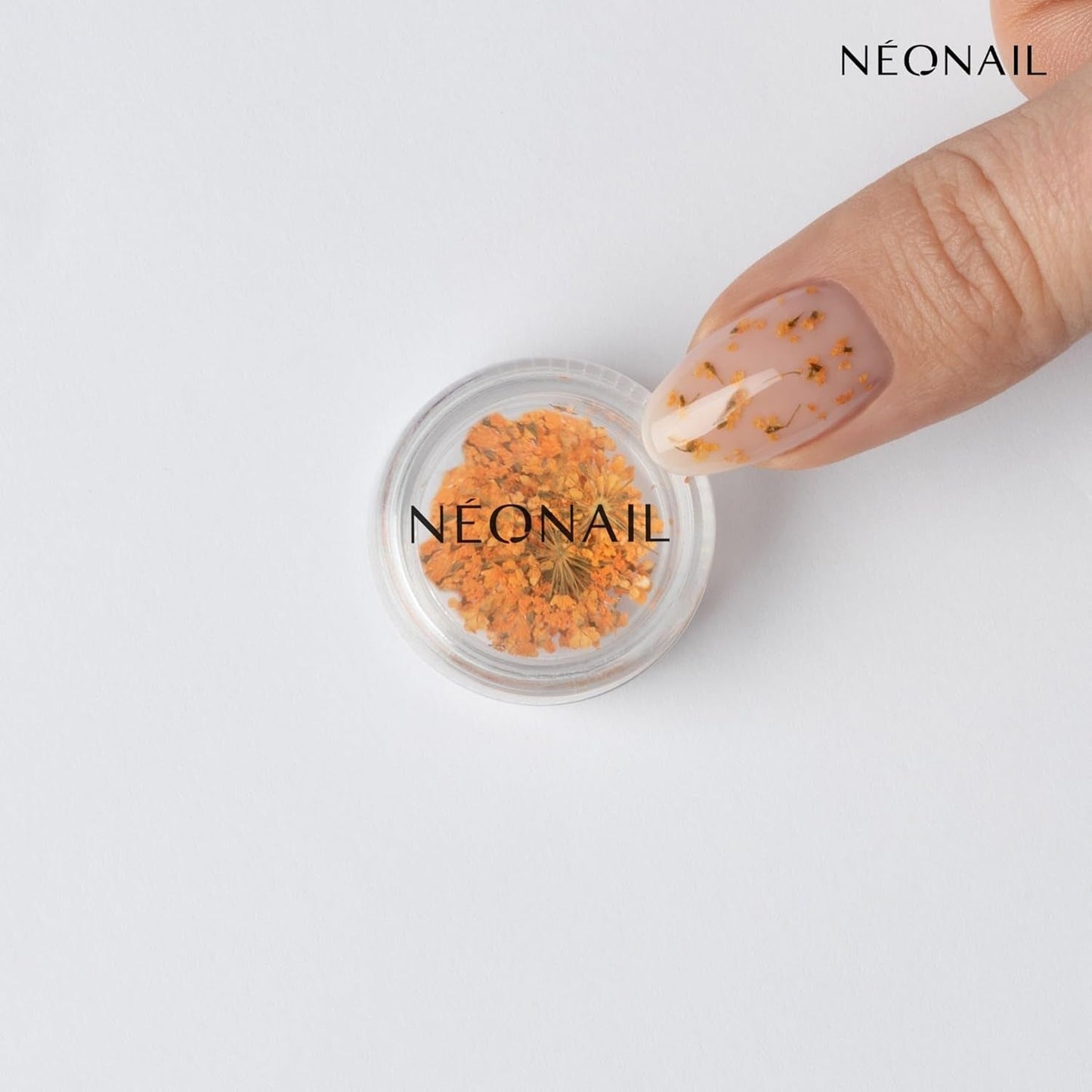 NÉONAIL Nail Art Flowers Set - Trockenblumen - Getrocknete Blumen - Nageldesign Zubehör - Nageldekorationen - Getrocknete Blüten - Décoration d'ongles - Gelnägel Zubehör - 3 Farben - Rosa, Lila, Orange