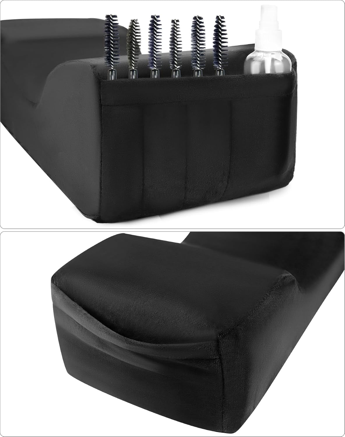 QWORK® Wimpernkissen, U-Förmiges Beauty Makeup Kissen, Ergonomisches Wimpernkissen Für Verlängerungen, Memory Foam Wimpernkissen Für Den Heimgebrauch Im Schönheitssalon (Schwarz) Oreillers orthopédiques cervicaux Naty Shop