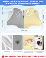Oreiller orthopédique, oreiller de soutien latéral, oreiller de soutien du cou, oreiller pour douleurs cervicales, oreiller en mousse à mémoire de forme, oreiller ergonomique, pour le soutien latéral du dos et du ventre - Oreillers orthopédiques cervicaux en forme de papillon Naty Shop