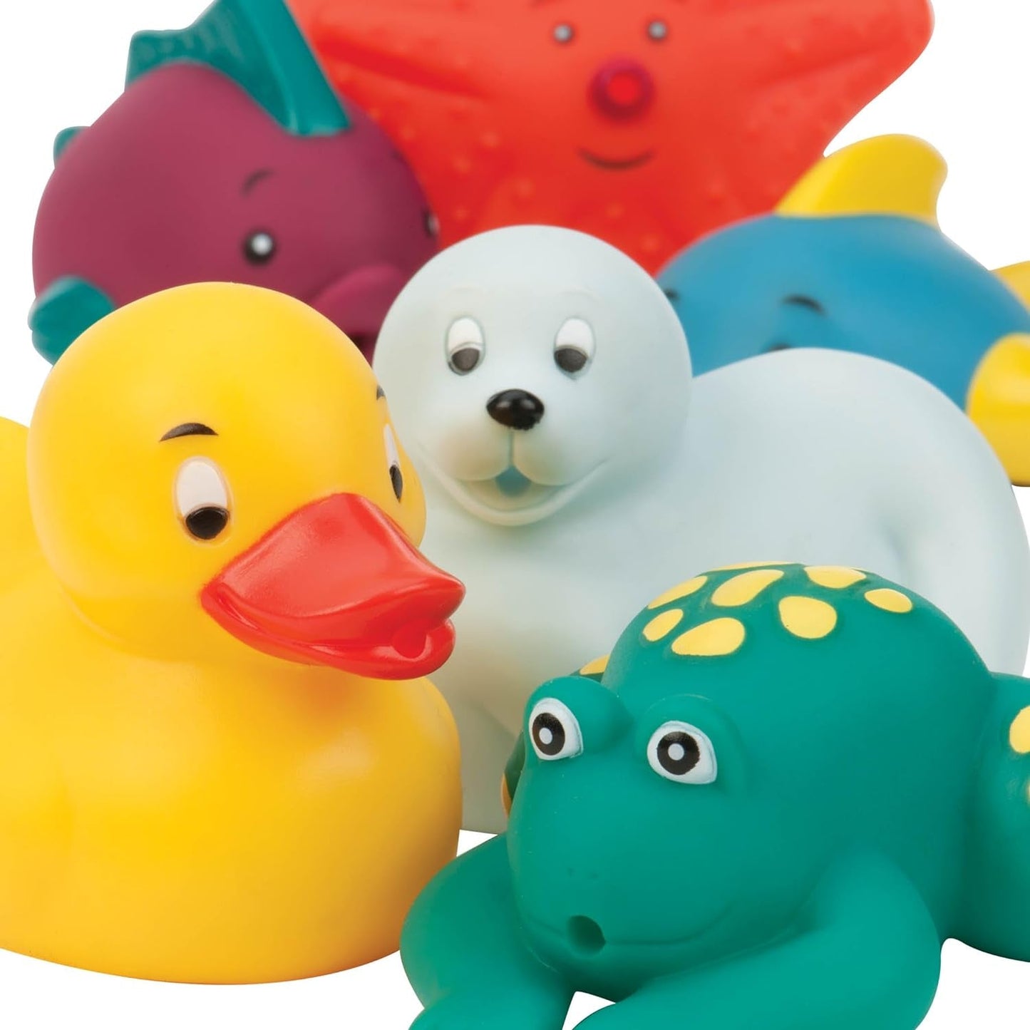 Battat 12 pièces jouet de bain bébé jouet de bain animaux aquatiques - copains de bain pour bébés 10 mois - jouet de bain canard et plus Bebe Toys Naty Shop