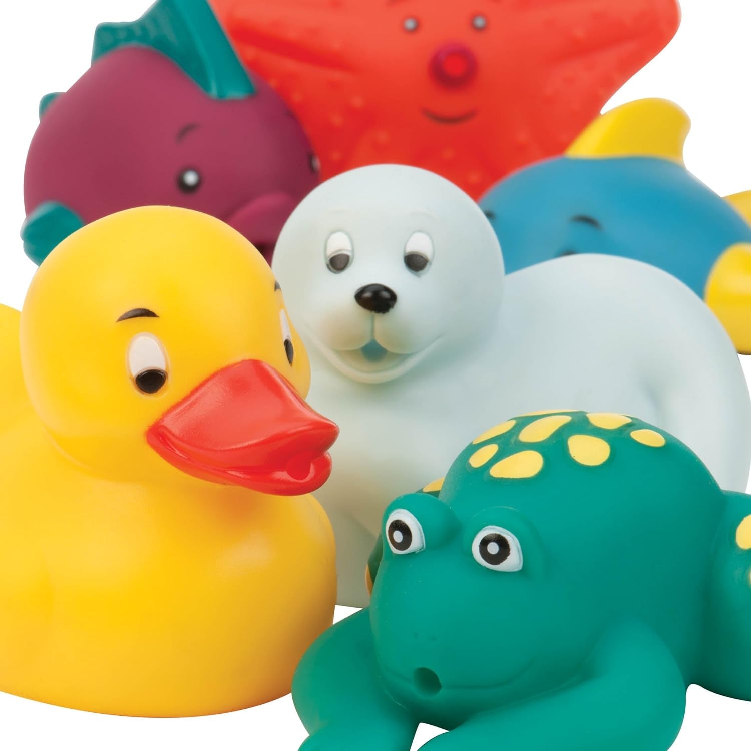 Battat 12 pièces jouet de bain bébé jouet de bain animaux aquatiques - copains de bain pour bébés 10 mois - jouet de bain canard et plus Bebe Toys Naty Shop