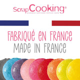 Scrapcooking - Lot de 9 colorants alimentaires en poudre - Bleu, Jaune, Rose, Violet, Orange, Vert anis, Rouge, Rose poudré, Noir - Colorant en poudre comestible pour gâteaux, muffins, macarons - 4270