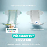 Pampers Baby Dry XL Taille 6 (15-30 kg), 111 couches + 500 points câlins supplémentaires gratuits