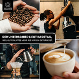 KING'S COFFEE - WHITE EDITION - mélange léger 100 % Arabica d'Éthiopie, du Mexique, du Pérou et de Tanzanie - torréfaction en petits lots en Italie - grains d'espresso entiers pour machines à porte-filtre - 1 kg