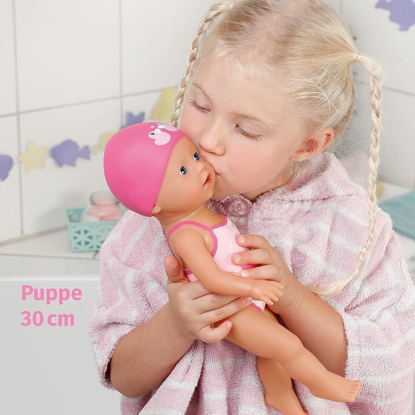 BABY Born My First Swimmer Girl - Poupée 30 cm - Poupée de bain avec mécanisme pivotant, étanche - Fonctionne sans piles - Convient aux enfants de 1 an et plus