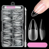 Full Cover Short Nails 120 pièces 12 tailles pointes d'ongles courtes pour ongles en gel colle sur ongles artificiels colle sur ensemble de lime à ongles polisseuse à ongles repousse-cuticules