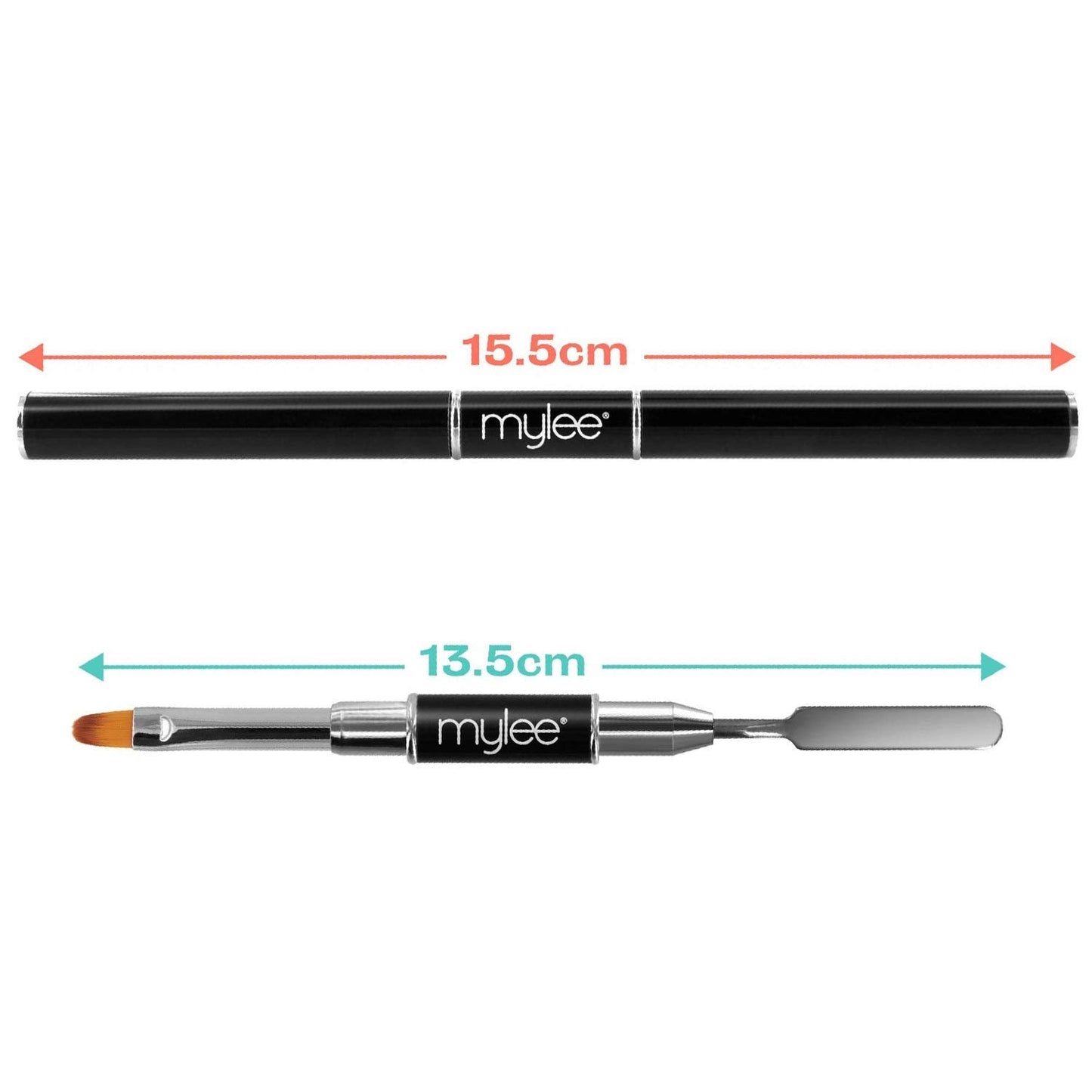 Mylee Magic Extender Gel Tool avec deux extrémités – Pinceaux et spatules 2 en 1 pour l'application UV/LED, les pointes de nez et les extensions