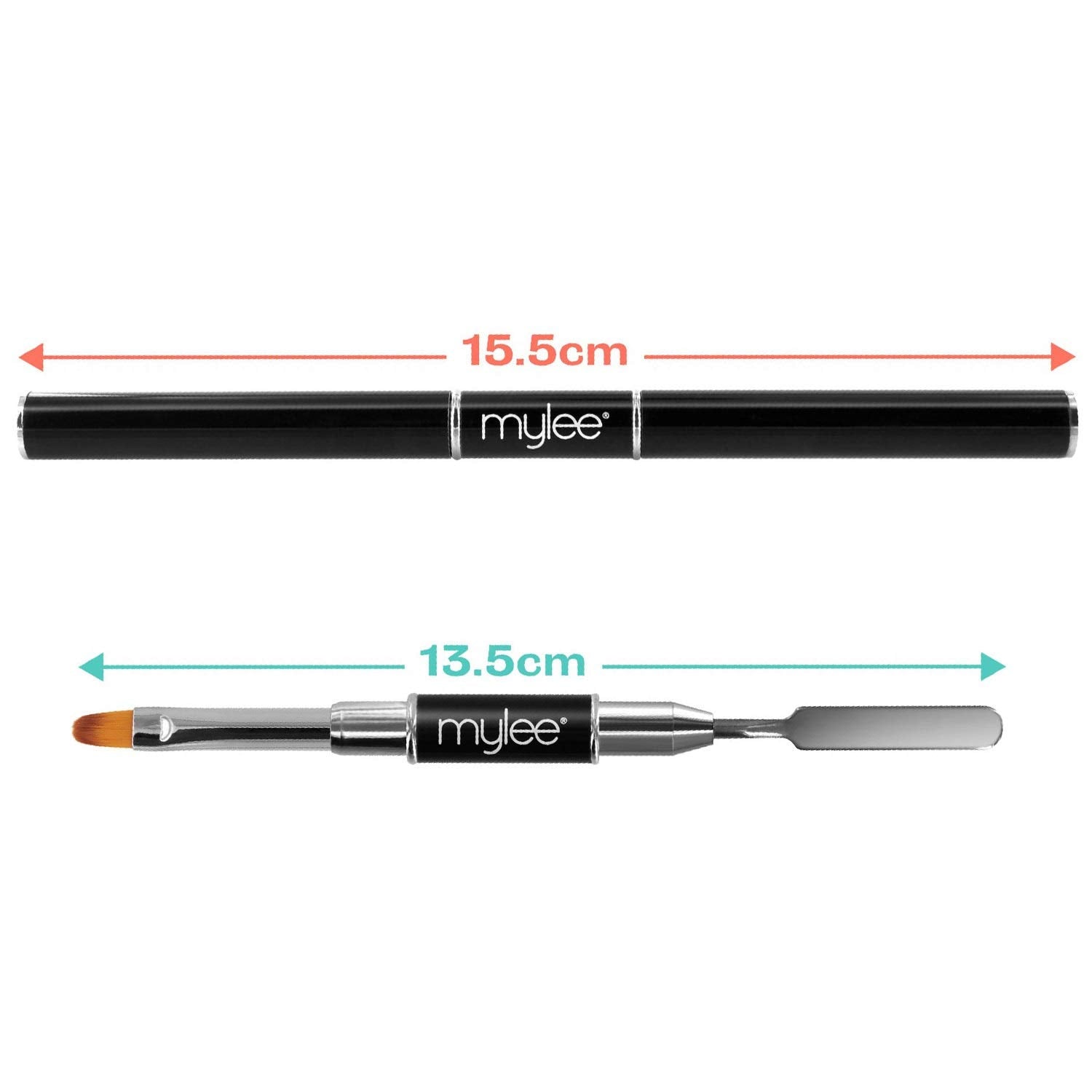 Mylee Magic Extender Gel Tool avec deux extrémités – Pinceaux et spatules 2 en 1 pour l'application UV/LED, les pointes de nez et les extensions