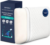 ZenPur Oreiller orthopédique cervical 40 x 60-13 cm, oreiller de tête en mousse à mémoire de forme – Oreiller de sommeil ergonomique pour le cou et les épaules, certifié Oeko-TEX