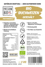 PassionBio sarrasin bio 2 kg - emballage refermable - qualité crudité