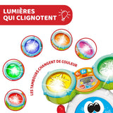 Chicco 00009820100000 Mi First Batterie avec lumières et sons, 3 modes de jeu, instrument de musique avec batterie pour enfants, multicolore, grand Jucarii Bebe Naty Shop
