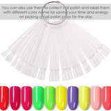 150 pièces Nail Art Tips Ring Stick, Transparent Farbe Karte Platten Nagelleck Display Ring Sticks, Nagel Salon Übungen Display Nail Tips