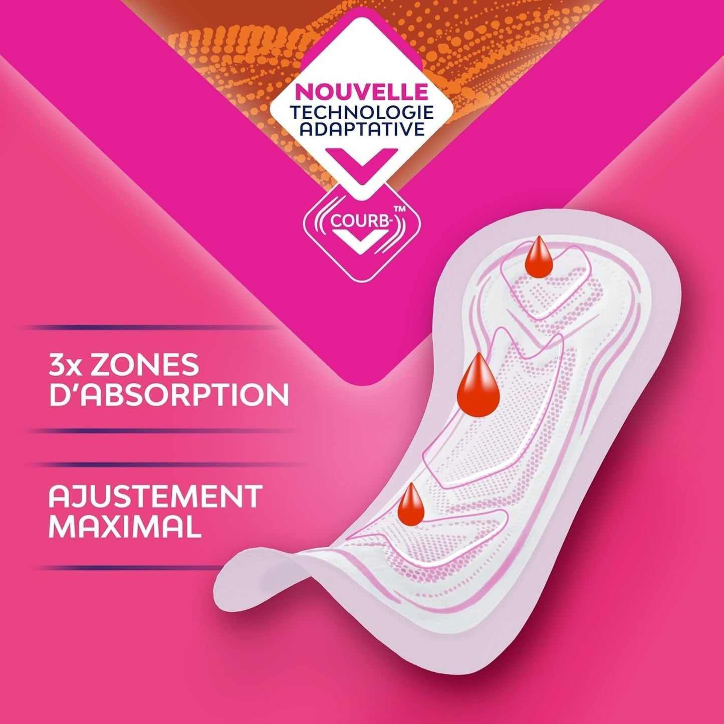 Serviettes Hygiéniques Ultra Régulières - Débit Modéré - 32 lingettes en sachet individuel