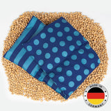 Oreiller en noyaux de cerise Passe au micro-ondes et au four - Bleu avec rayures et pois I Fait à la main I Fabriqué en Allemagne I Env. 20 X 60Cm I Coton Oeko-Tex I Oreiller nuque Oreillers orthopédiques cervicaux Naty Shop