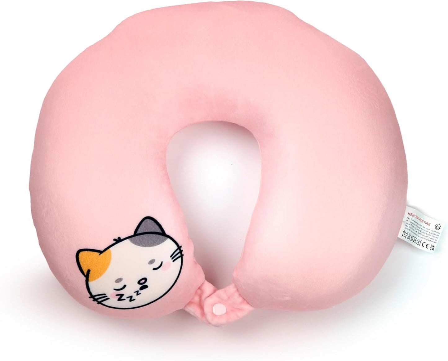 Puckator Swapseazzz Oreiller de voyage en peluche 2 en 1 Lola La Gatta Blanc Oreillers de voyage standard Naty Shop