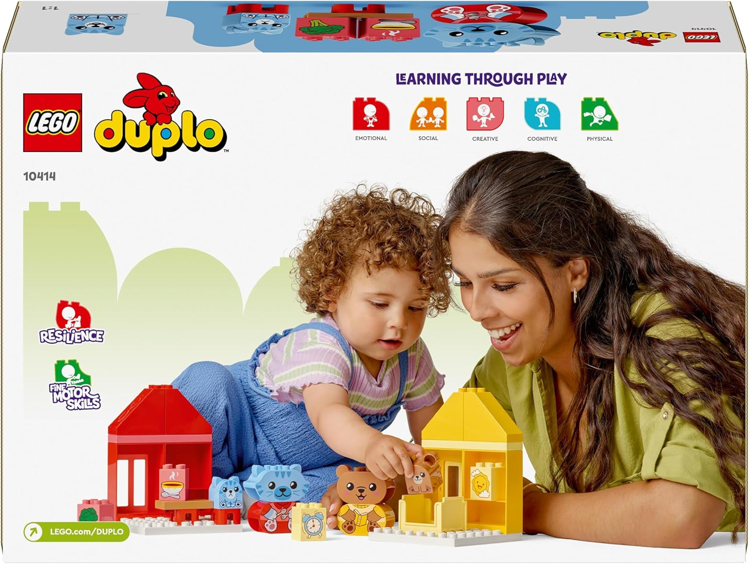 LEGO DUPLO Routines quotidiennes : manger et dormir, jouet éducatif pour encourager le développement social et émotionnel, avec 4 figurines d'animaux, cadeau pour les enfants à partir de 18 mois 10414 Jeux de construction Besuche den LEGO-Store