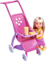 Simba 105733673 - Steffi Love Happy Family, poupée enceinte, Kevin, Evi et bébé avec poussette, 11 pièces, accessoires, 30 cm, à partir de 3 ans