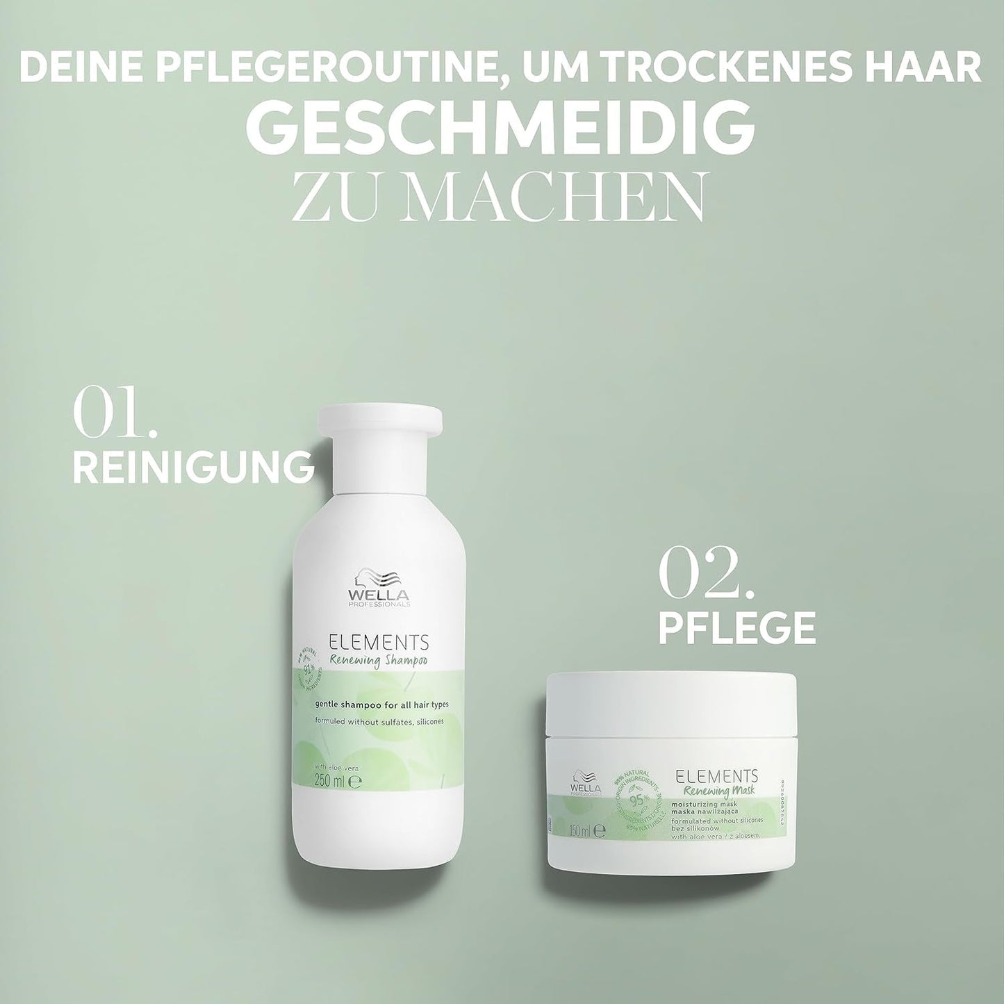 Wella Professionals Elements Shampoing régénérant pour tous types de cheveux Wella Douche et bain