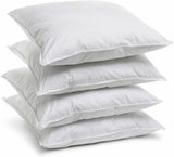 Bleu Câlin Home Collection Lot de 4 oreillers Cliniguard Anti-Acariens Blanc 60X60 Cm Oreillers standards Naty Shop Lot de 4 housses d'oreiller