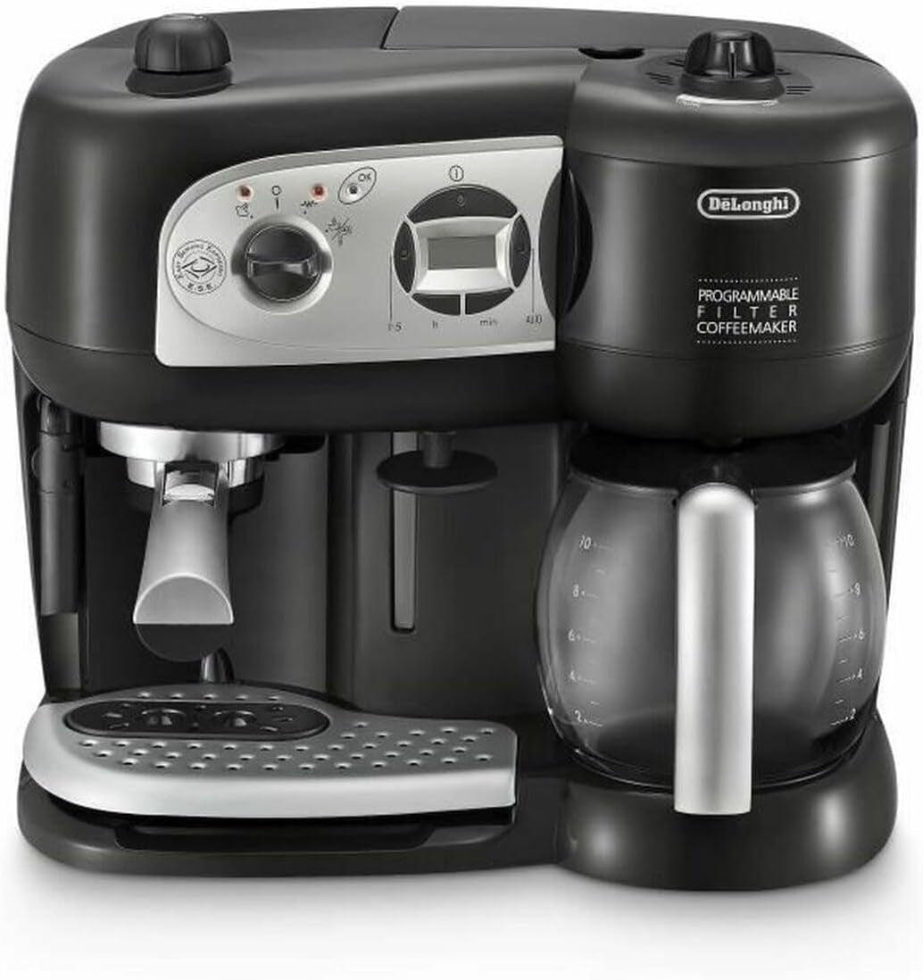 De'Longhi BCO264.1 Machine à expresso et à café en un, avec pompe, noir, 38 x 24 x 35 cm