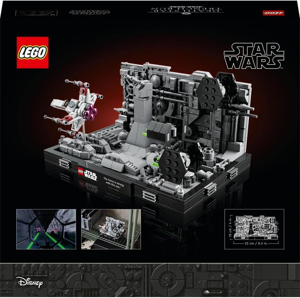 LEGO 75329 Star Wars Ensemble diorama de tranchée de l'Étoile de la mort, kit de modèle adulte X-Wing de Luke Skywalker, marchandises pour les fans d'A New Hope, décoration de chambre, ensembles de construction cadeaux Besuche an LEGO-Store