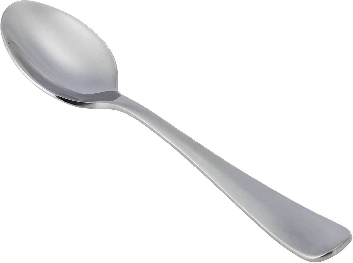 Cuillère à café en acier inoxydable, design à bord rond, paquet de 12, argent Naty Shop Kitchen