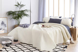 Todocama Fine Boutique Couvre-lit Motif Diamant Printemps Été Automne Hiver 100% Microfibre Extra Douce Couvre-lit Multifonctionnel 105-200 X 260 cm Beige Lits et Couvertures Besuche den Todocama-Store
