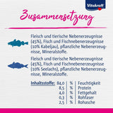Vitakraft Poésie Délice, Sélection de Poisson, Nassfutter Katze, Katzennassfutter en Sauce, avec Seelachs, mit Kabeljau, ohne Zusatz von Zucker und Getreide (1 paquet avec 6x 85g)