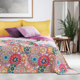 Decoking 12222 Couvre-lit 200X220 Cm Rose Violet Blanc Coloré Anthracite Couvre-lit Deux Faces Coloré Rose Blanc Violet Quilting Bibi Lits et Couvertures Besuche den DecoKing-Store