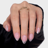 Btartbox Faux Ongles Carrés Courts Baby Boomer Colle Sur Blanc Dégradé Rose Faux Ongles Ongles Artificiels Courts avec Colle À Ongles 30 Pièces Faux Ongles Carrés