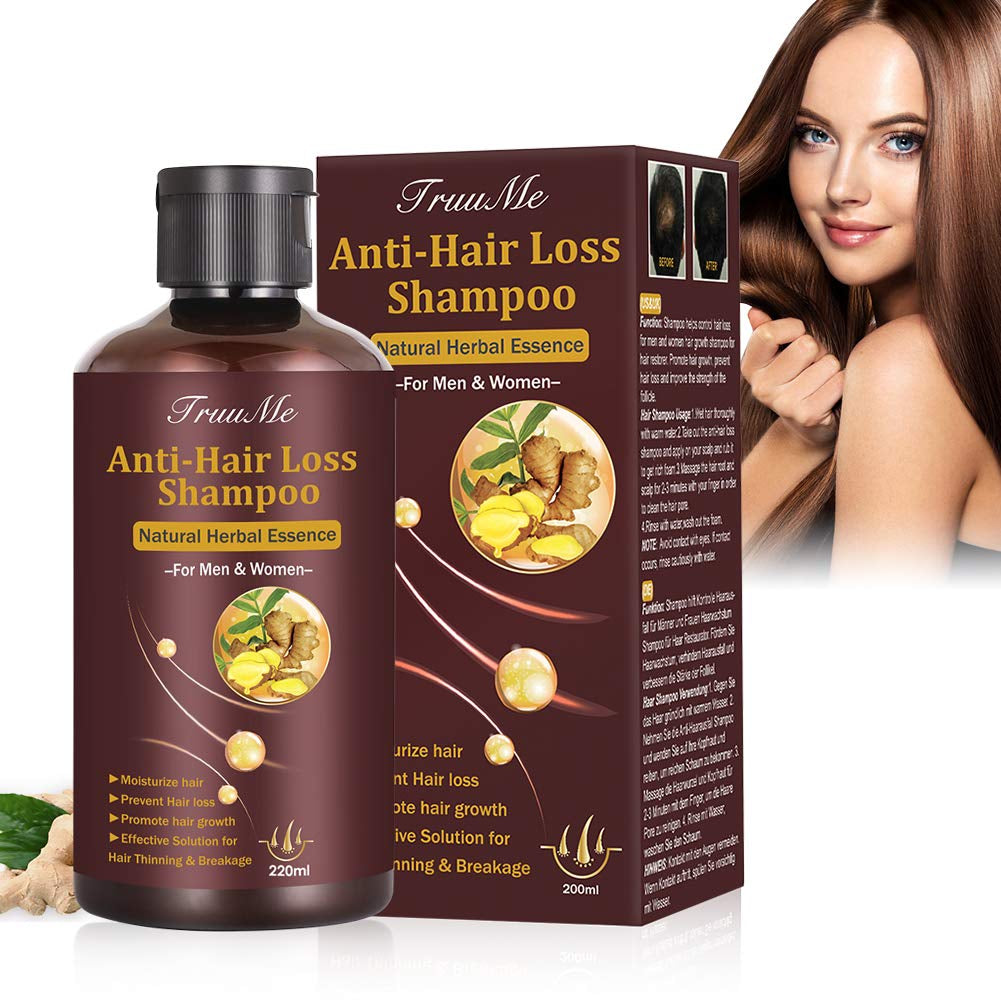 Shampoing pour la croissance des cheveux, anti-chute, shampoing contre la chute des cheveux, shampoing naturel à base de plantes pour une croissance plus rapide des cheveux, lotion pour soins capillaires Naty Shop Titre par défaut